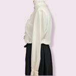 Vintage 70’s junior Sears Fashion Place Victorian style lace top midi dress Black Size 8 Photo 2