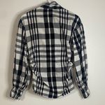 ZARA  Black and White Plaid Blouse with Bow Photo 8