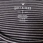 American Eagle  Soft & Sexy Brown and White Stripe Short Sleeve Shirt size Large Photo 2