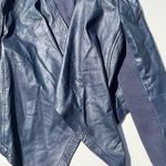 Cynthia Rowley Vintage Blue Cropped Jacket Women's Size Medium 100% Leather Photo 0