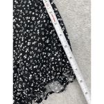 Paper Crane  Women's Blouse Black Micro Floral Peplum Size XS Short Sleeve Photo 4