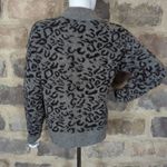 John + Jenn   Women's Cozy Pullover Mock Neck Leopard Knit Sweater Top Size‎ XS Photo 4