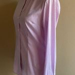 H&M Lilac lavendar purple striped button down dress shirt size 8  Photo 3