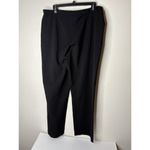 Chico's  Design Women Size 3 US 16 Dress Pants Black Side Zip Pallazo Pants Career Photo 2