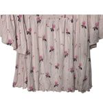 Free People  Lana Off The Shoulder Smocked Tunic Top Cloud Berry Pink Size Medium Photo 8