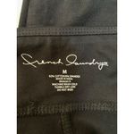 French Laundry Womens Black Leggings With Pink & Red Cut-Out Detail Cotton/Spand Photo 4