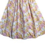 For Love & Lemons  Pink & Yellow Floral Carrie Midi Dress Womens S Photo 3