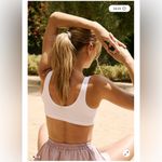 Free People Happiness Runs Scoop Neck Bra White M/L Photo 3