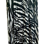 Know One Cares Pleated Zebra Striped Skirt, Elastic Waist, Size Medium Black Photo 0