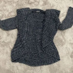 Anthropologie Elsamanda Made in Italy Gray Chunky Knit Open Front Cardigan S Wool Alpaca Blend Photo 0