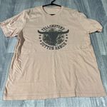 No Brand Pink Beige Graphic T Photo 0