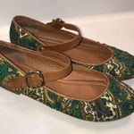 Steve Madden Women’s Liraa Paisley Print Fabric Leather Strap Ballet Flat Shoes Photo 0