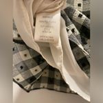 Max Studio  Black & Ivory Gingham Plaid Pleated Sleeveless Tank Top Blouse  - XS Photo 9