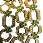 Grace Kelly Collection Simulated Peridot Hex Necklace Gold Photo 4