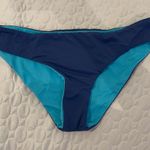 WAVE LIFE women small Aqua spray blue navy reversible bikini bottom solid beach Photo 3
