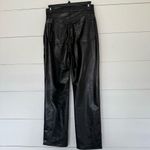 Abercrombie & Fitch Women’s 26 Ankle Straight Grey Denim Faux Leather Jeans Photo 2