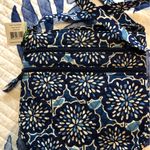 Vera Bradley NWT Blue Petal Splash triple zip hipster Women's Bag tote Photo 1