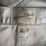 Universal Threads Universal Thread 90s Baggy Jeans Metallic Silver Straight Leg Cotton Size 12 Photo 4