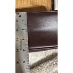 Etienne Aigner Purse~ Beige Linen Blend~Burgundy Trim~Snap Close Gold Hardware Photo 13