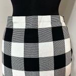 Rachel Roy  Black & White Monochromatic Plaid Mini Skirt in Size Medium Photo 4