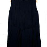 Co Women's Black Cotton Sleeveless Drop Waist Oversize Tunic Sweater Size M/L Photo 0