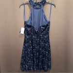 Elegant Navy Velvet Backless Fit & Flare Dress Winter Formal Christmas Wedding Blue Size undefined Photo 1