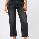 We The Free  Free People Size 28 Black Wash Raw Hem Jeans Cropped Ankle Jeans Photo 0