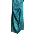Slate + Willow Aqua Blue Printed Cowl Neck Slip Midi Dress Size Medium Photo 11