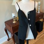 Black Spaghetti Strap Button Down Vest Photo 4