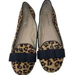 Ellen Tracy  Bethesda Leopard Print Bow Calf Hair Flats Slip On Career Womens 6.5 Photo 0