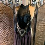 Vintage Alyce Designs Elegant Black and Gold Halter Jumpsuit One Piece Size 6 Photo 3
