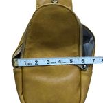 Crossbody Sling Slouch Bag Faux Leather Mustard Adjustable Guitar Strap 9.5x5.5 Tan Photo 12