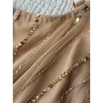 Mac Duggal NWT  Beaded Gown Womens 12 Gold Sequin Mesh Kimono Maxi Dress Formal Photo 10