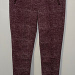 Love Fire Burgundy Pants w Micro Tweed Print Women’s Juniors 11 Stretch Red Size undefined Photo 0