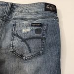 Hint Distressed Denim Jean Capri Shorts Blue Size 9 Photo 3