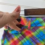 Rainbow plaid Shorts Size 12 Red Photo 3