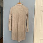 Faherty Legend Button Up Off White Long Sleeve Cozy Above Knee Dress Photo 3