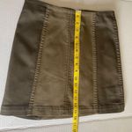 Free People  Denim Bi Color Olive Green Skirt Size: 4 Photo 5
