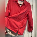 L.L. Bean Size S Soft Pink Cotton Fleece Lined Button Down Shirt Shacket Photo 8