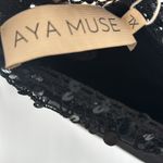 Aya Muse Alpin Beaded Open Back Halter Dress Black Size XL NWT Photo 10