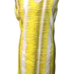 Larry Levine yellow white and beige print sheath dress fully lined Photo 0