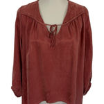 Young Fabulous Broke Blouse Small Pink Long Sleeve Boho Y2K Festival‎ Photo 0