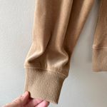 Michael Kors Sz M Tan Velour Full Zip Hoodie Jacket Sweater Pockets Photo 7