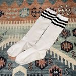Black and White Striped Knee High Tube Socks Photo 1