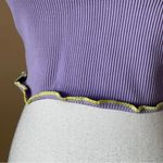 Free People  MOVEMENT | Purple Ribbed Sleeveless Crop Top Sz M/L Photo 3
