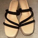 Copper Key  Black and Cream Strappy Sandals Photo 0