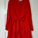 3.1 Phillip Lim Orange Silk Tie Know Dress Photo 3