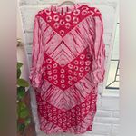 Anthropologie Bl-nk London  Lia Shibori Kimono One Size Pink Tie Dye Photo 5
