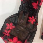 Carol Wior Floral Sheer Swimsuit coverup Pants Size L/XL Black Photo 4