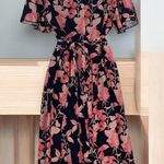 Slate + Willow Pink Floral Flutter Sleeve Dress Size L Photo 6